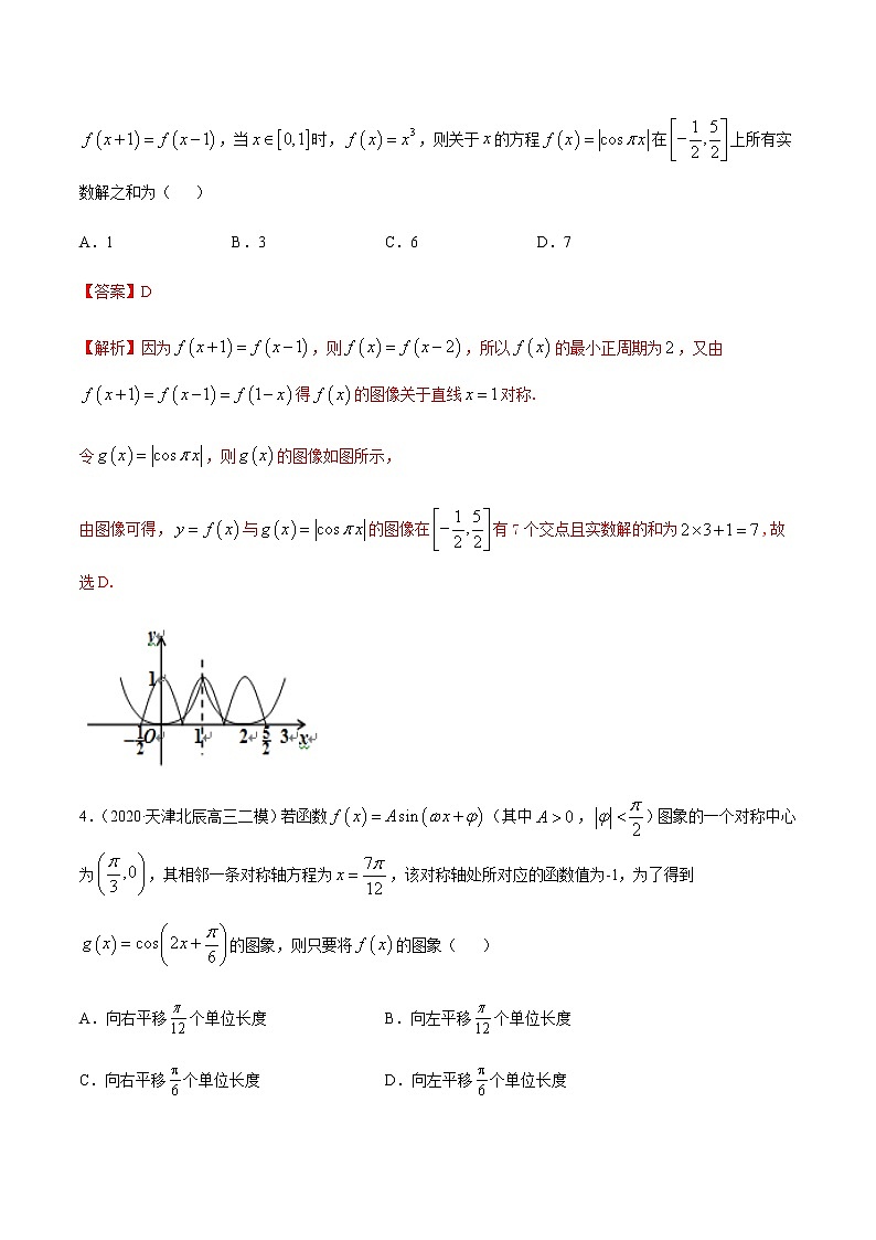专题2.3 三角函数的综合应用-2021年高考数学（理）尖子生培优题典（解析版）第3页