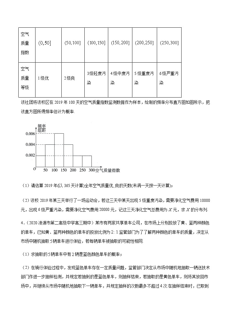 专题9.1 离散型分布变量-2021年高考数学（理）尖子生培优题典（原卷版）第3页