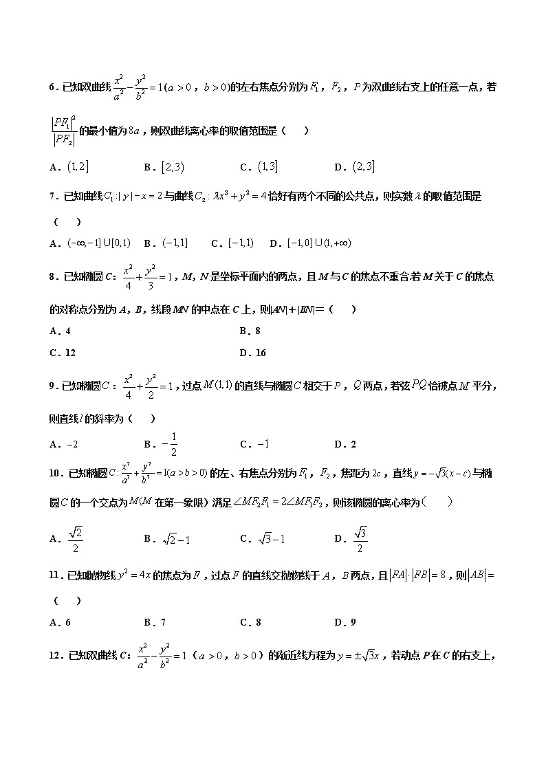 专题11 圆锥曲线-2021年高考冲刺之二轮专题精讲精析02