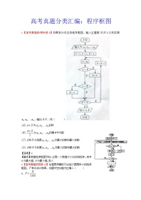 高考真题汇编——理科数学（解析版）15：程序框图