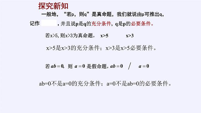 人教A版（2019）数学必修第一册充分条件与必要条件 课件04