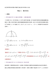 高三数学百所名校好题分项解析汇编之衡水中学专版（2020版第1期）专题11 数学文化（解析版）