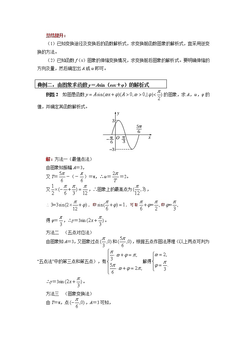 人教A版人教A版(2019)数学必修第一册函数yAsin（ωx+φ）学案第3页
