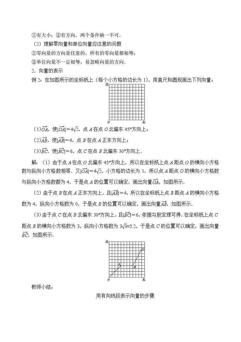 高中数学人教A版（2019）必修（第二册）(教案)平面向量的概念02