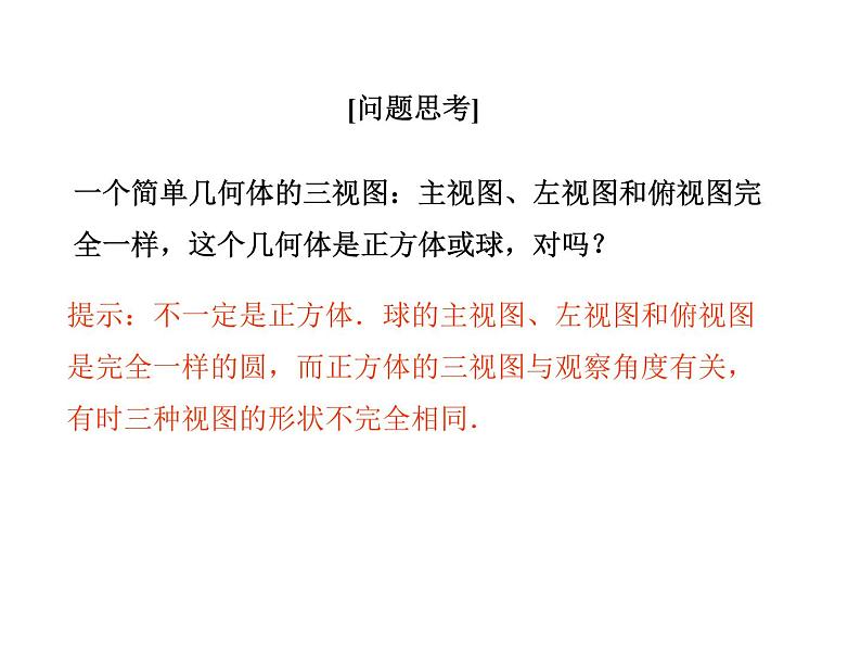 高中数学人教A版必修2：三视图课件05
