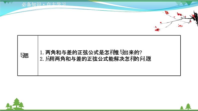 苏教版必修二 高中数学第10章10.1.2两角和与差的正弦课件PPT03