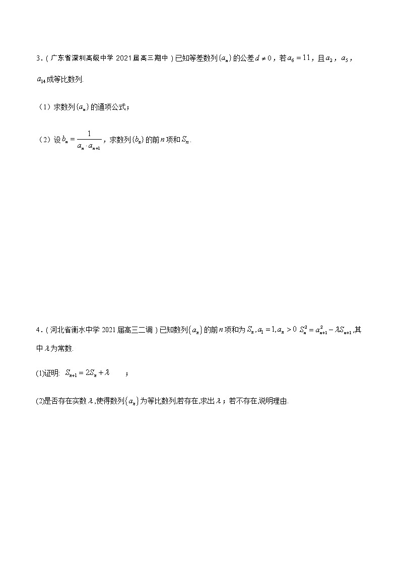 专题09 数列（分层训练）-【教育机构专用】2020-2021学年高三数学寒假辅导讲义（全国通用）02