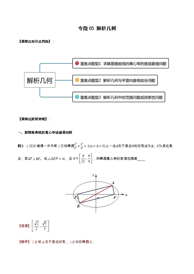 专题05 解析几何（重难点突破）-【教育机构专用】2020-2021学年高三数学寒假辅导讲义（全国通用）01