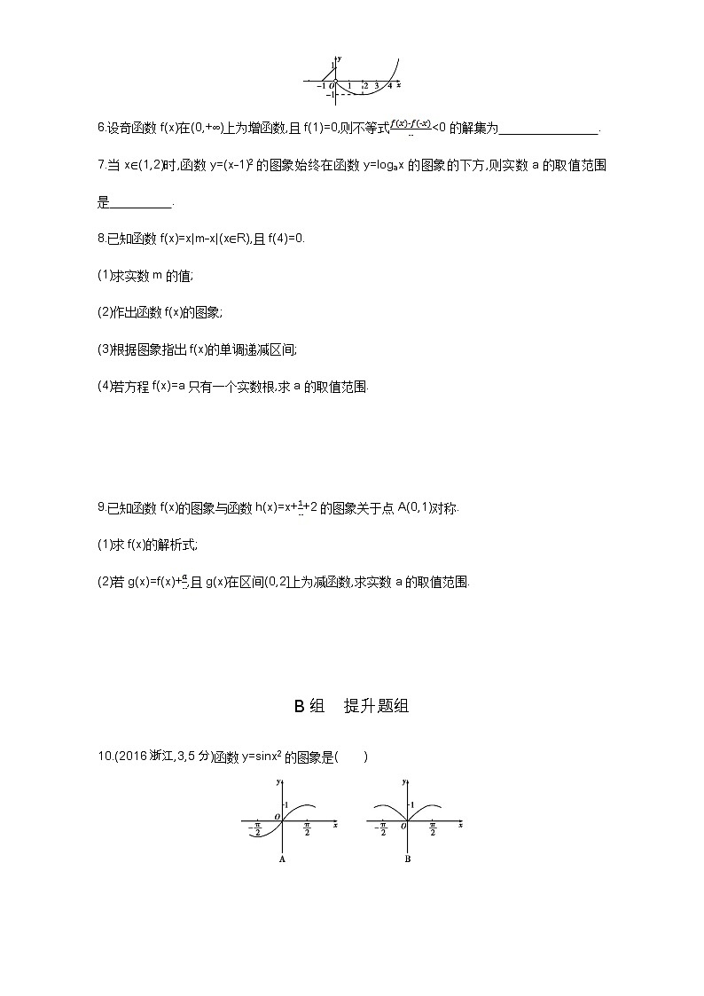 2021届高三数学（文）一轮复习夯基提能作业本：第二章 函数 第七节 函数的图象 Word版含解析 练习02