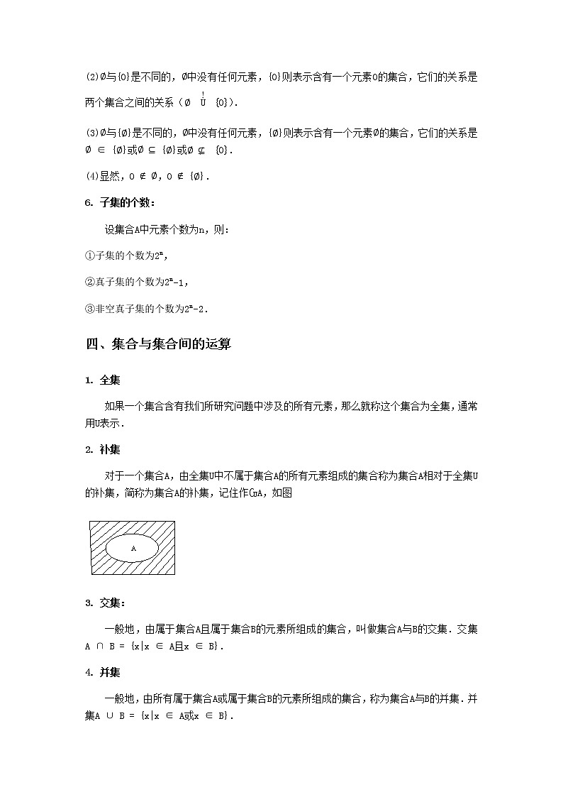 专题01 集合与常用逻辑用语-2021届新高考数学一轮复习知识点总结与题型归纳面面全03