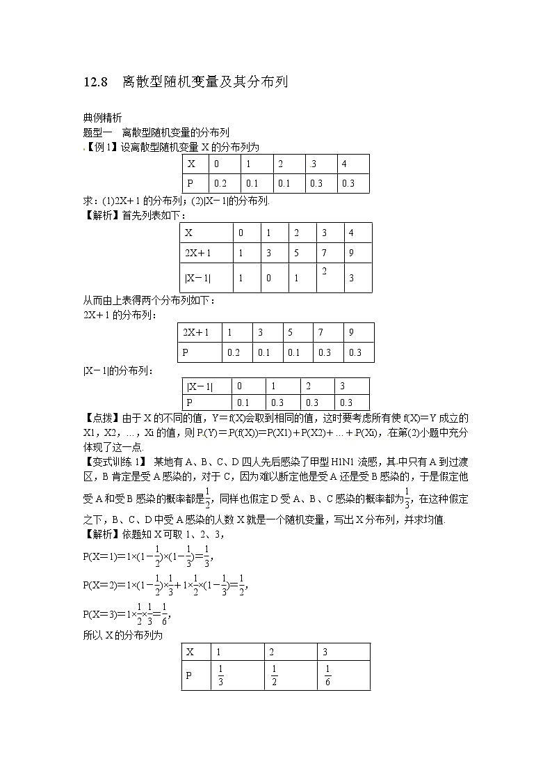 高考数学一轮复习总教案：12.8　离散型随机变量及其分布列01