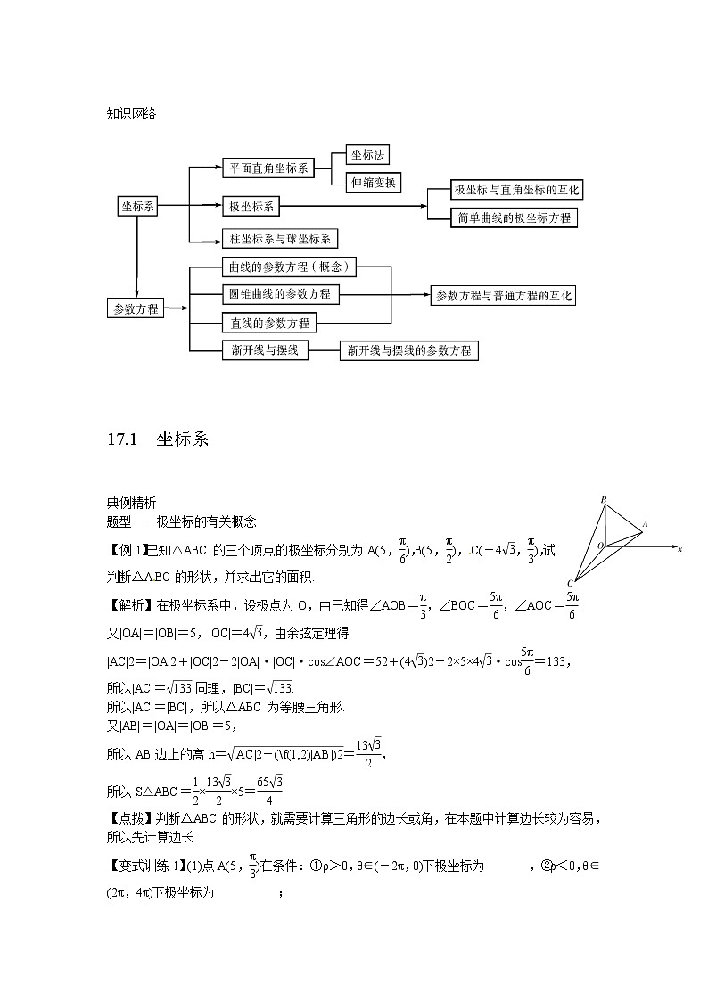 高考数学一轮复习总教案：17.1　坐标系02