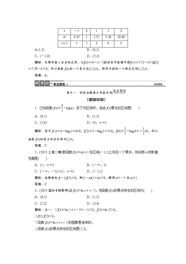 高三数学人教版a版数学（理）高考一轮复习教案：2.8 函数与方程 word版含答案第3页