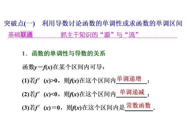 2021高考数学（理）大一轮复习课件：第三章 导数及其应用 第二节 导数与函数的单调性02