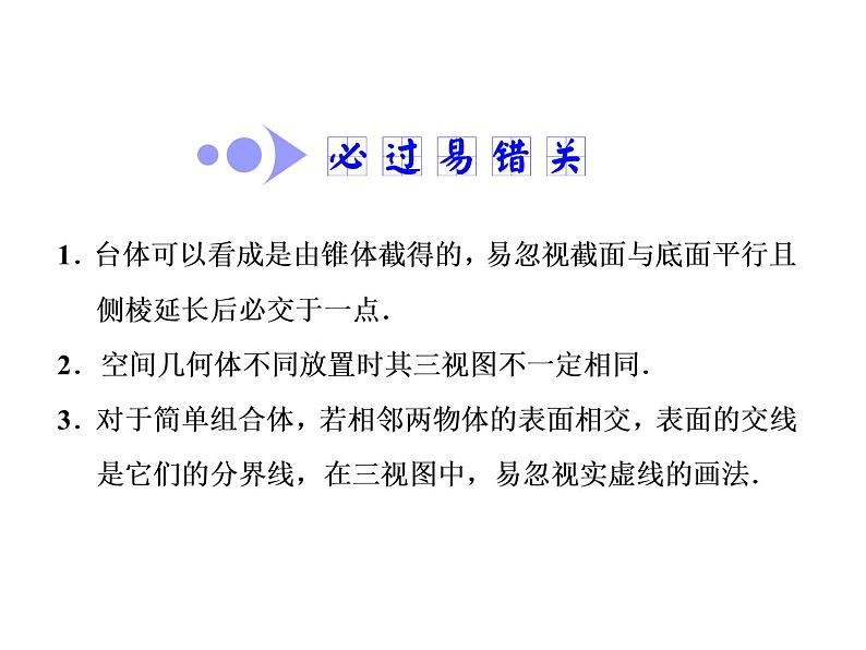 2021高考数学（文）大一轮复习课件 第七章 立体几何 第一节 空间几何体的结构特征及三视图与直观图08