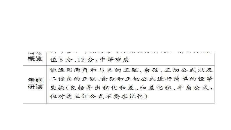 2021年高考考点完全题数学（理）考点通关练课件 第三章　三角函数、解三角形与平面向量 2303