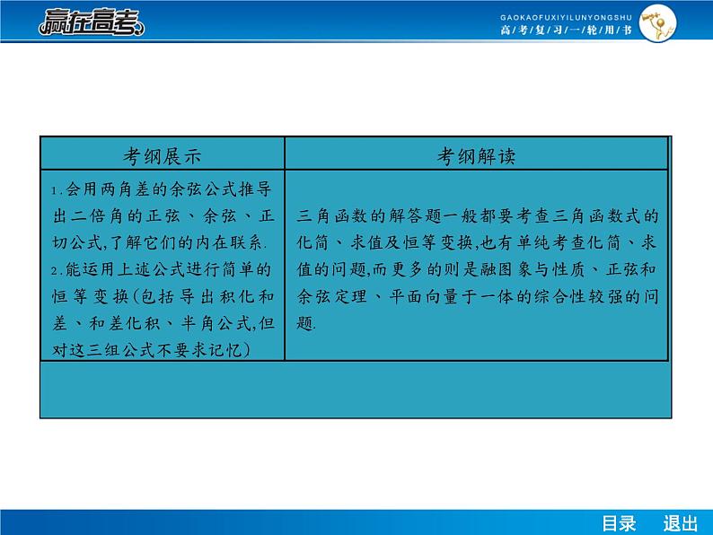 高考数学（理）一轮课件：4.6倍角公式及简单的三角恒等变换第2页