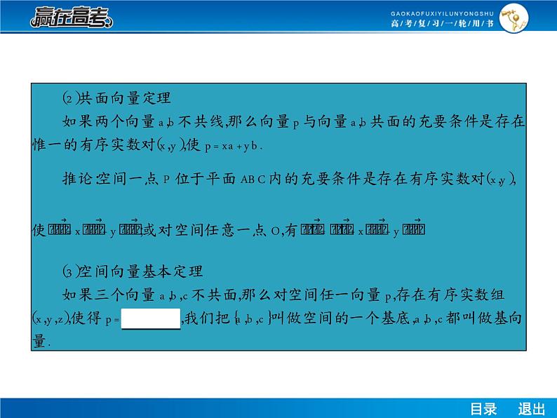 高考数学（理）一轮课件：8.6空间向量及其运算06