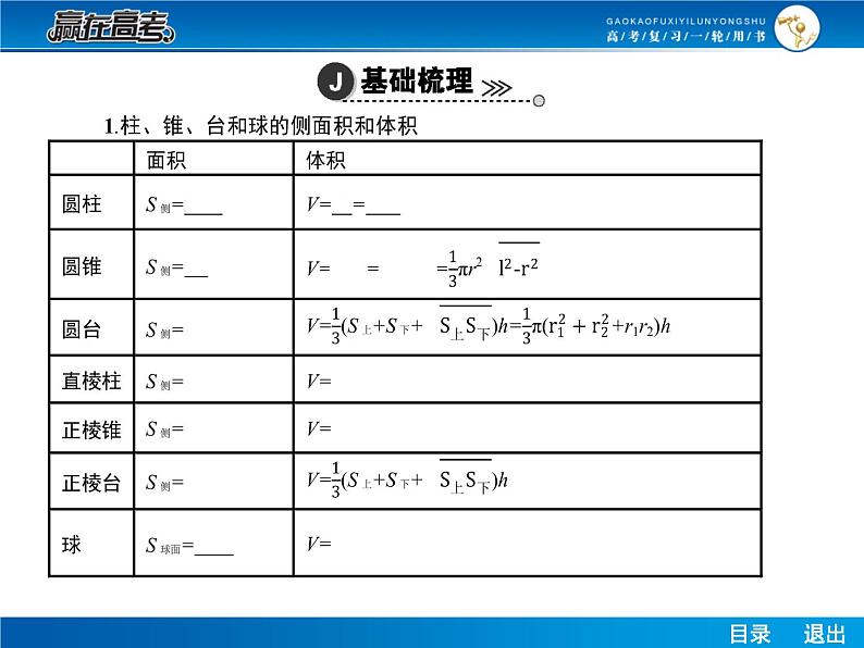 高考数学（理）一轮课件：8.2空间几何体的表面积和体积04