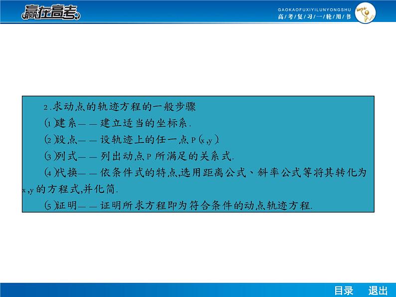 高考数学（理）一轮课件：9.5曲线与方程05