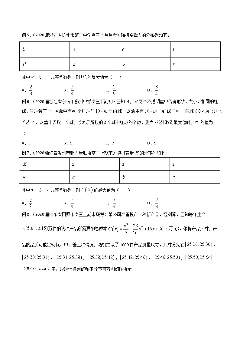 专题40 概率中的单调性与最值问题-2021年高考数学微专题复习（新高考地区专用）练习02