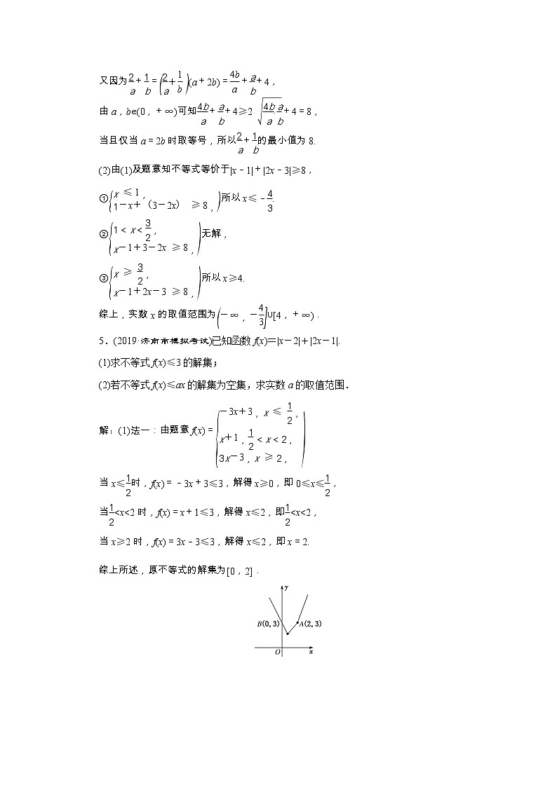 全国版2021届高考数学二轮复习专题检测二十四不等式选讲文含解析03