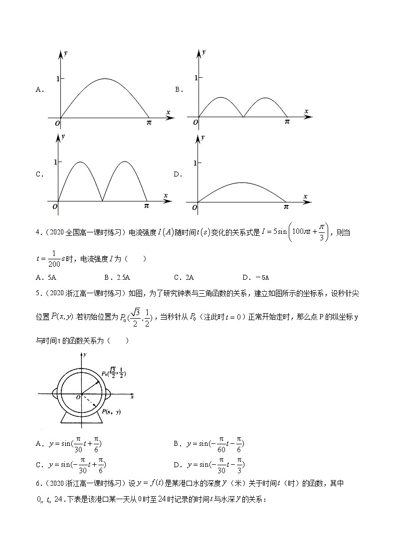 5.7 三角函数的应用-2020-2021高中数学新教材配套提升训练（人教A版必修第一册）02