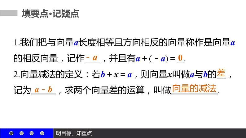 高一数学人教A版必修4课件：2.2.2 向量减法运算及其几何意义04
