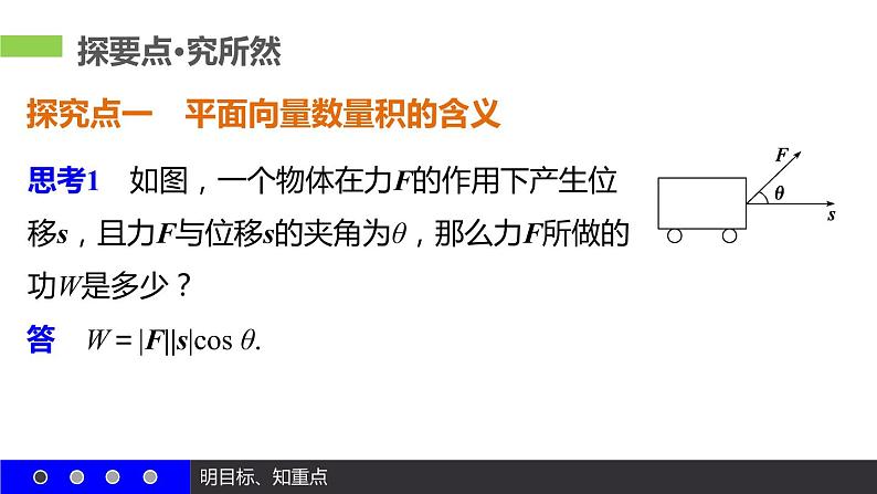 高一数学人教A版必修4课件：2.4.1 平面向量数量积的物理背景及其含义（一）07