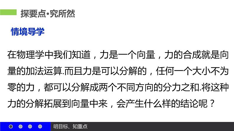 高一数学人教A版必修4课件：2.3.1 平面向量基本定理06