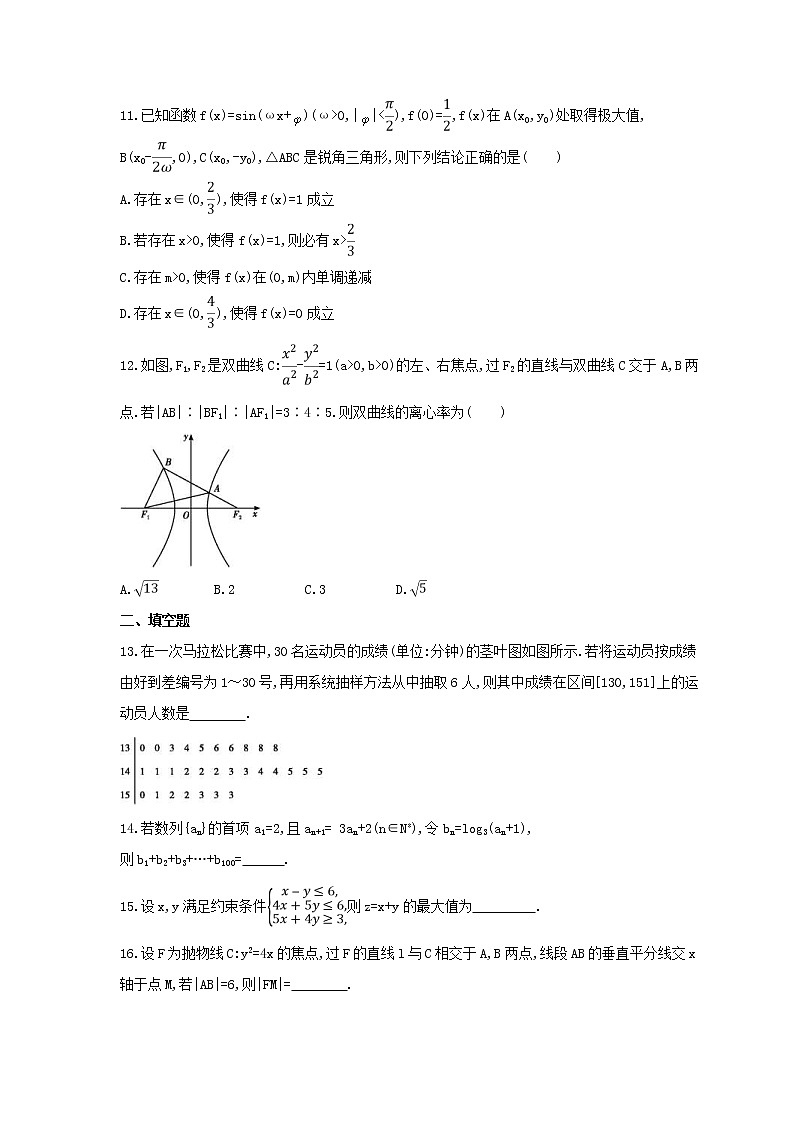 2021年高考数学(理数)二轮复习仿真冲刺卷二含答案）03