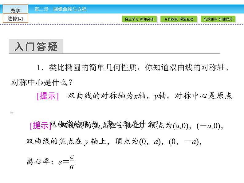 （人教版）高中数学选修1-1课件：第2章 圆锥曲线与方程2.2.2.104