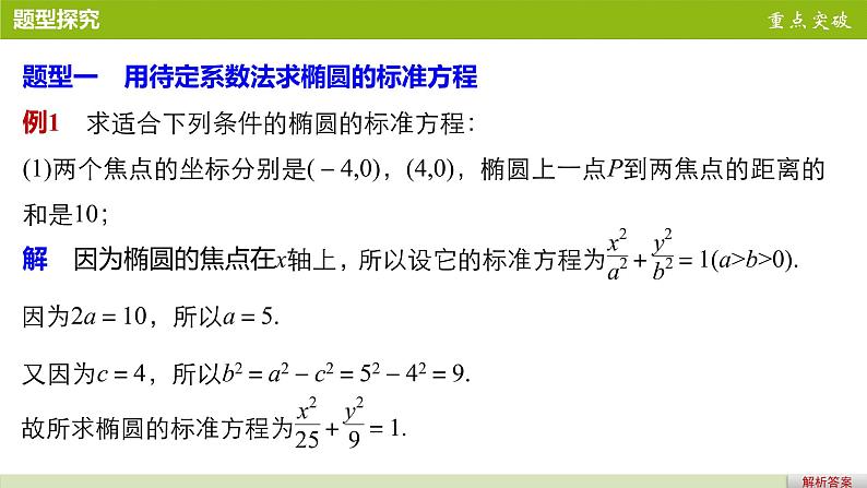 高中数学（人教版选修1-1）配套课件：第2章 圆锥曲线与方程2.1.106