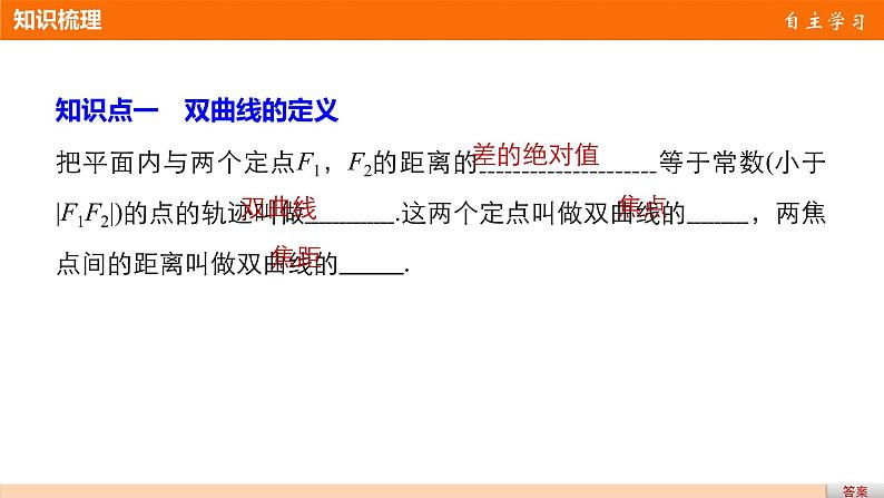 高中数学（人教版选修1-1）配套课件：第2章 圆锥曲线与方程2.2.104