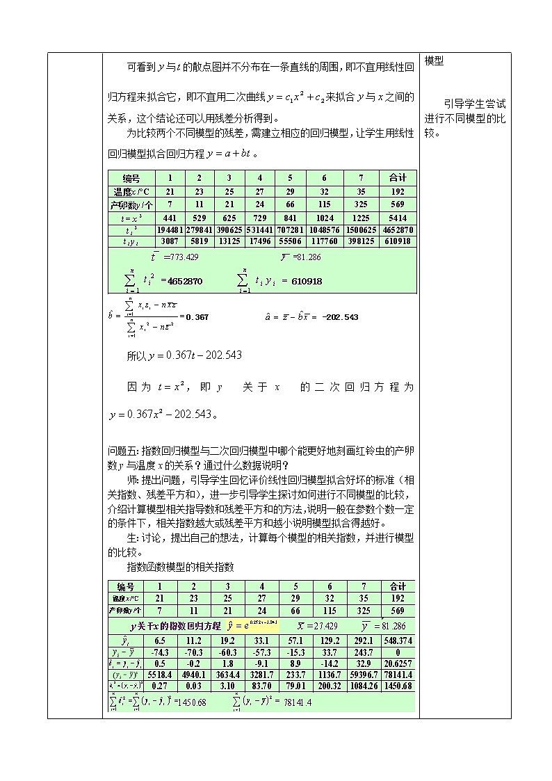 1.1回归分析的基本思想及其初步应用第3课时 教案03