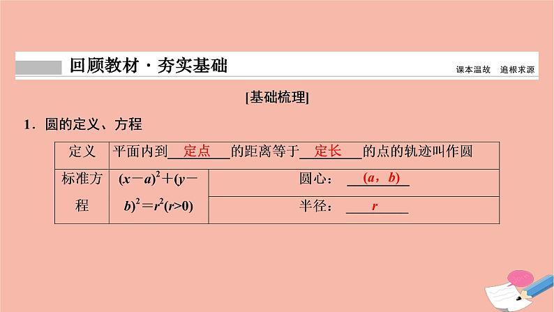 2021届高考数学一轮复习第八章平面解析几何第三节圆的方程课件文北师大版2021021916第2页