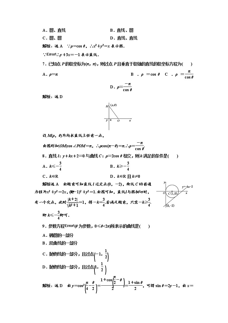高中数学人教A版选修4-4模块检测卷（一） Word版含解析02
