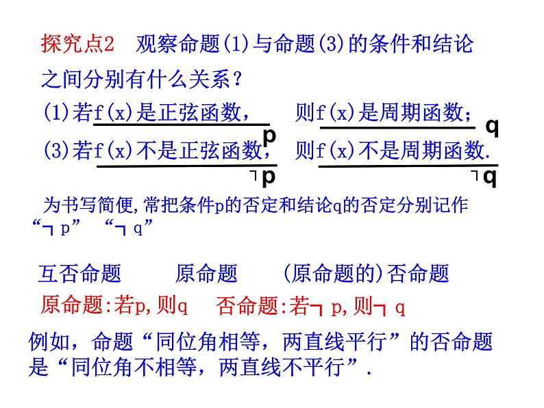 高二数学人教A版选修2-1课件：1.1.2 四种命题（共24张ppt）07