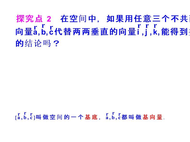 高二数学人教A版选修2-1课件：3.1.4 空间向量的正交分解及其坐标表示（共20张ppt）07