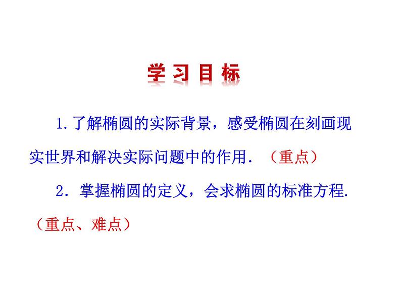 高二数学人教A版选修2-1课件：2.2.1 椭圆及其标准方程（共34张ppt）05