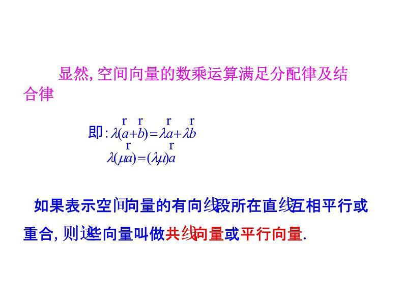 高二数学人教A版选修2-1课件：3.1.2 空间向量的数乘运算（共25张ppt）07