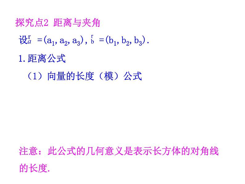 高二数学人教A版选修2-1课件：3.1.5 空间向量运算的坐标表示（共22张ppt）07