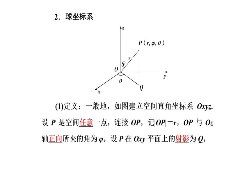 人教版高中数学选修4-4课件：第一讲四柱坐标系与球坐标系简介07