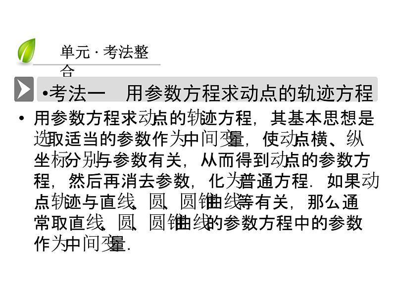 人教版数学选修4-4课件 讲末复习方案204