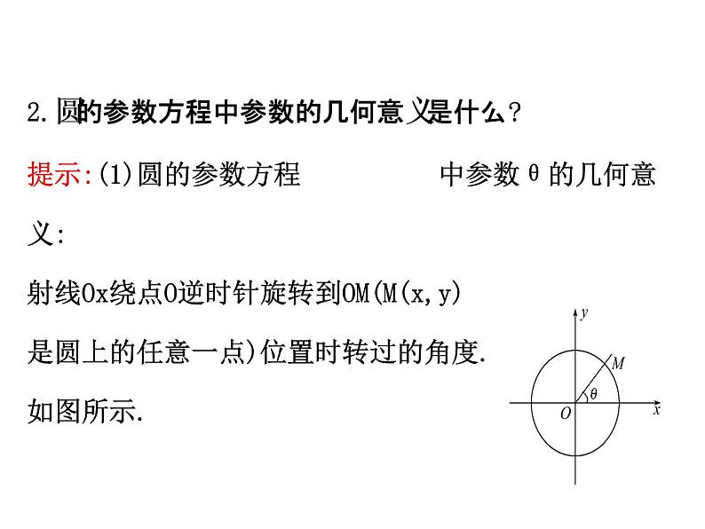 人教版高中数学选修4-4课件：2.1曲线的参数方程 第一课时.108