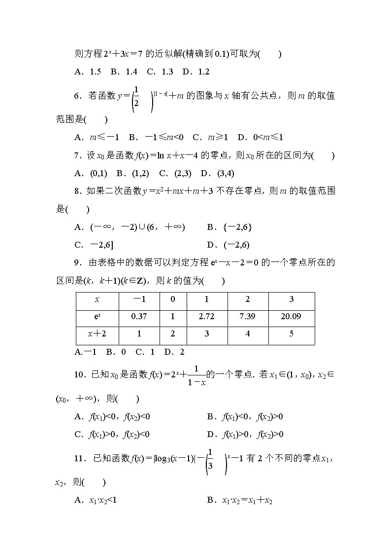 高中人教A版数学必修1单元测试：第三章　函数的应用B卷 Word版含解析第2页