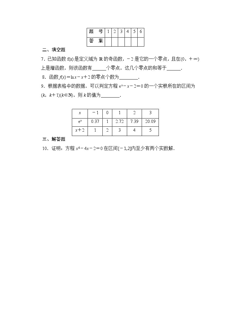 高中数学（人教版A版必修一）配套课时作业：第三章 函数的应用 3.1.1 Word版含解析 练习03