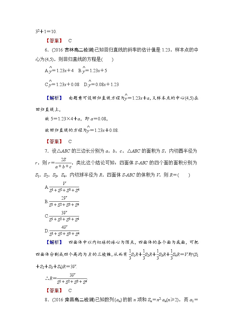 高中数学人教A版选修1-2模块综合测评2 Word版含解析03