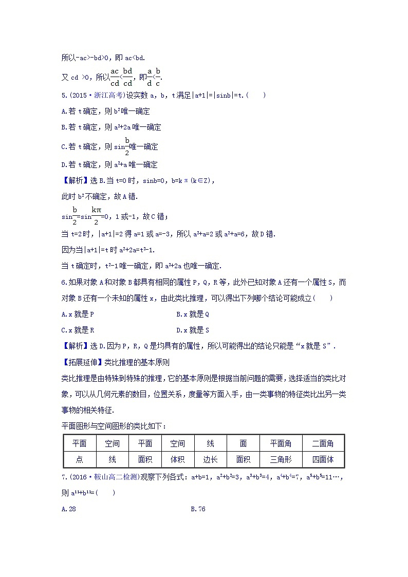 高中数学人教版选修1-2：单元质量评估（二） Word版含答案 试卷02