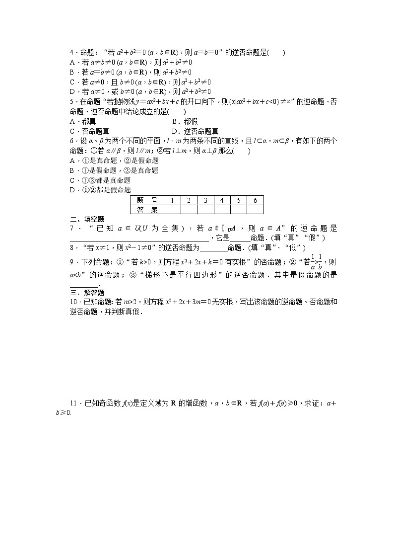 高中数学（人教版A版选修2-1）配套课时作业：第一章　常用逻辑用语 1.1.3 Word版含答案第2页